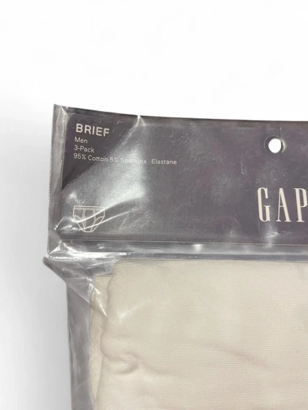 NWT GAP Men’s Small 30-31 White Basic Briefs with Wide Logo Waistband 3-Pack